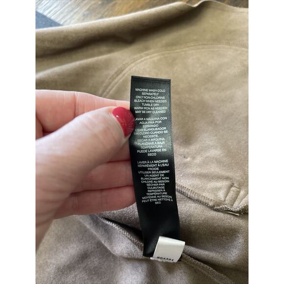 Chico’s Traveler’s Collection Dual Textile Open Cardigan Gray Brown size 0 Small - Picture 8 of 11